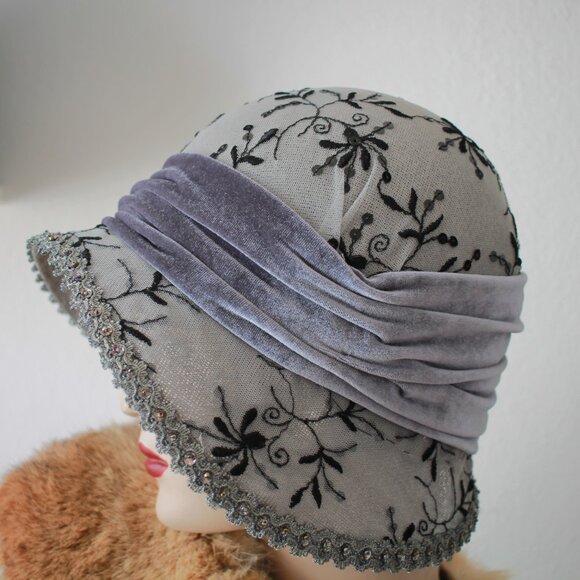 1920s Vintage Style Wide Brim Hat main image 5